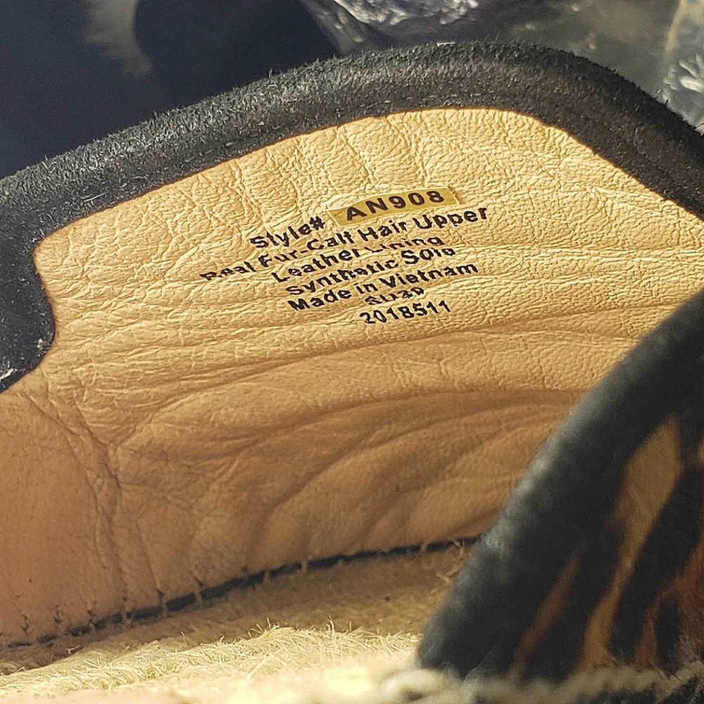 J. Crew Leopard Print Espadrille Mules in Brown and Black